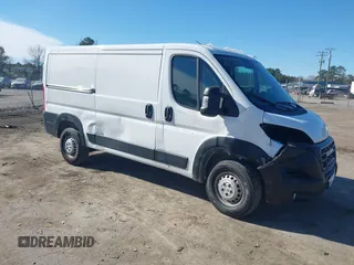 2025 Ram ProMaster Cargo Tradesman with VIN 3C6LRVVG0SE518973, listed as a IAAI auction lot 41434393 with 7,075 mi miles. Bid and sale history available at carsss.com. Image 1.
