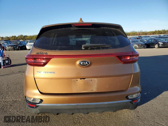 2020 Kia Sportage LX with VIN KNDPMCAC7L7650310, listed as a Copart auction lot 87936345 with 56,614 mi miles and Non Repairable. Bid and sale history available at carsss.com. Image 6.