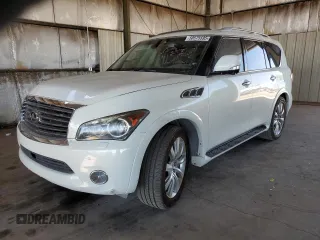 2013 Infiniti QX56 with VIN JN8AZ2NC0D9330560, listed as a Copart auction lot 50575595 with 139,974 mi miles and Clean Title. Bid and sale history available at carsss.com. Image 1.