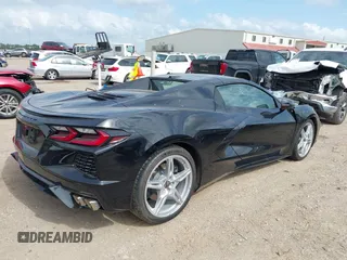2025 Chevrolet Corvette 3LT with VIN 1G1YC3D47S5106663, listed as a IAAI auction lot 42137423 with 2,792 mi miles. Bid and sale history available at carsss.com. Image 4.