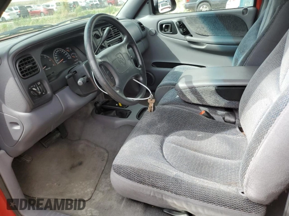 1999 Dodge Dakota SLT with VIN 1B7GG22X7XS101535, listed as a Copart auction lot 71592334 with 151,644 mi miles and Salvage Title. Bid and sale history available at DreamBid. Image 7.