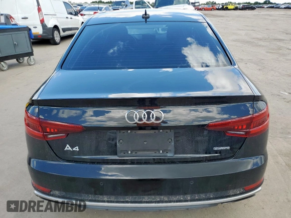 2019 Audi A4 Premium Plus with VIN WAUENAF4XKA035470, listed as a Copart auction lot 62770095 with Not provided miles and Salvage title. Bid and sale history available at DreamBid. Image 6.