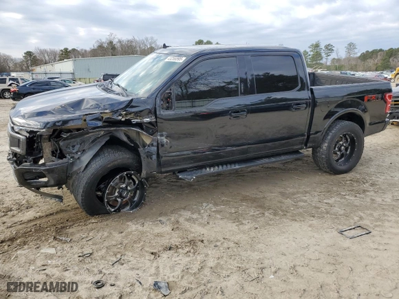 2018 Ford F-150 XL with VIN 1FTEW1E50JKD67629, listed as a Copart auction lot 43255595 with 61,336 mi miles and Salvage Title. Bid and sale history available at carsss.com. Image 1.