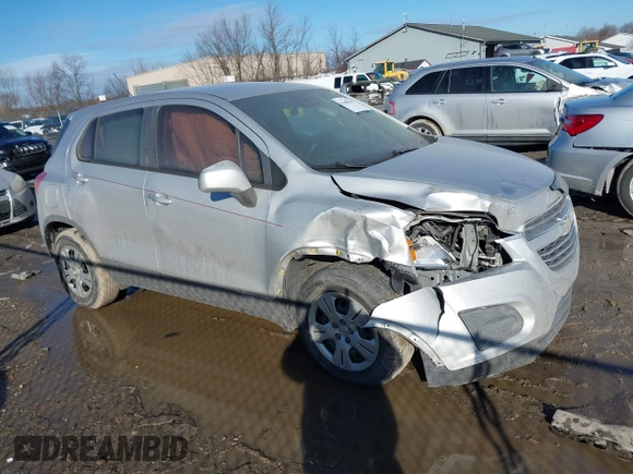 2016 Chevrolet Trax LS with VIN KL7CJKSB1GB695184, listed as a IAAI auction lot 41488203 with 113,410 mi miles. Bid and sale history available at carsss.com. Image 13.