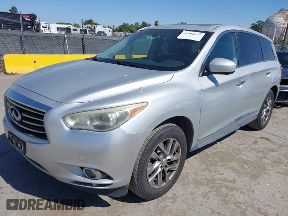 2013 Infiniti JX35 z VIN 5N1AL0MM3DC333754, wystawiony jako IAAI lot #42488277 z przebiegiem 204 553 mil mil oraz . Historia ofert i sprzedaży dostępna na DreamBid. Obrazek 2.