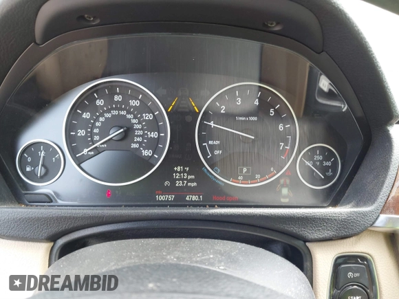 2012 BMW 3 Series 328i with VIN WBA3A5C51CF348290, listed as a IAAI auction lot 41867281 with 100,757 mi miles. Bid and sale history available at carsss.com. Image 7.