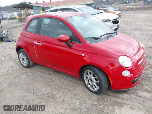 2013 FIAT 500 Pop with VIN 3C3CFFAR0DT608447, listed as a IAAI auction lot 41887919 with 72,691 mi miles. Bid and sale history available at carsss.com. Image 1.