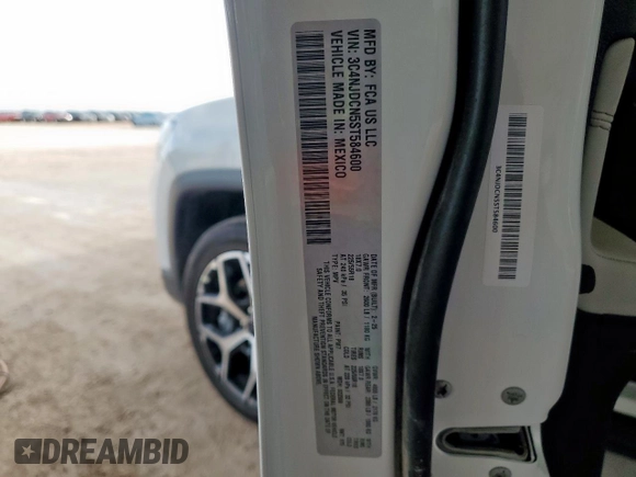 2025 Jeep Compass Limited with VIN 3C4NJDCN5ST584600, listed as a Copart auction lot 64400085 with 5,229 mi miles and Clean title. Bid and sale history available at DreamBid. Image 13.