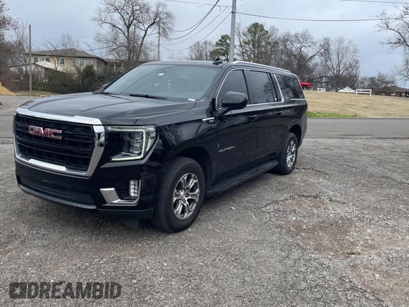 2022 GMC Yukon XL SLE with VIN 1GKS2FKD2NR318652, listed as a Copart auction lot 44574715 with 137,939 mi miles and Clean Title. Bid and sale history available at DreamBid. Image 2.