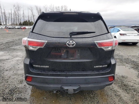 2015 Toyota Highlander Limited with VIN 5TDDKRFH7FS216348, listed as a Copart auction lot 50012075 with 103,298 mi miles and Salvage Title. Bid and sale history available at carsss.com. Image 6.