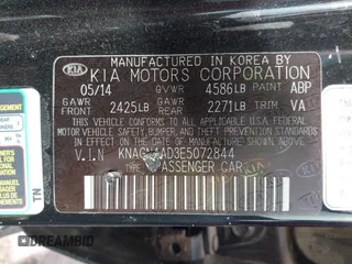 2014 Kia Optima EX z VIN KNAGN4AD3E5072844, wystawiony jako IAAI lot #42250904 z przebiegiem 153 943 mil mil oraz . Historia ofert i sprzedaży dostępna na DreamBid. Obrazek 9.
