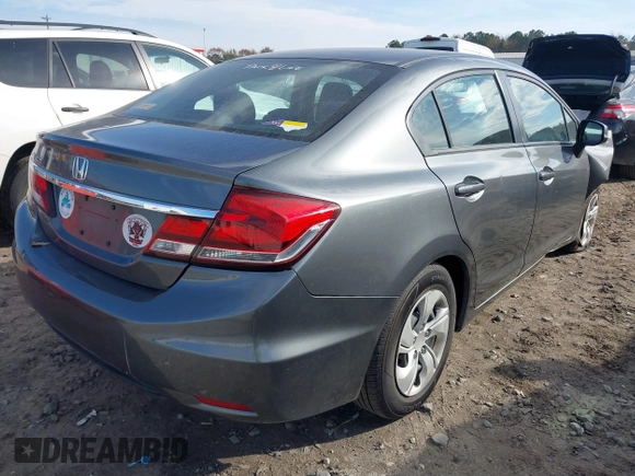 2013 Honda Civic LX with VIN 2HGFB2F51DH506930, listed as a IAAI auction lot 40902863 with 110,339 mi miles and . Bid and sale history available at DreamBid. Image 4.