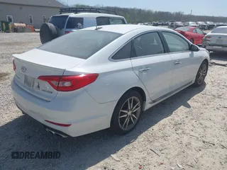 2015 Hyundai Sonata Sport with VIN 5NPE34AB1FH067383, listed as a IAAI auction lot 42075777 with 109,403 mi miles and . Bid and sale history available at carsss.com. Image 4.