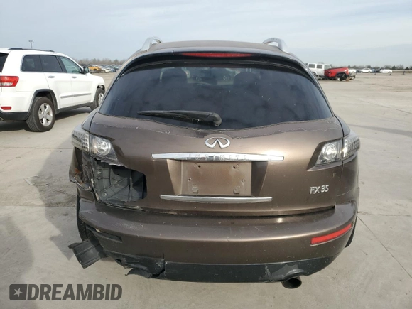 2006 Infiniti FX35 with VIN JNRAS08U66X100173, listed as a Copart auction lot 47667785 with 242,784 mi miles and Clean Title. Bid and sale history available at carsss.com. Image 6.