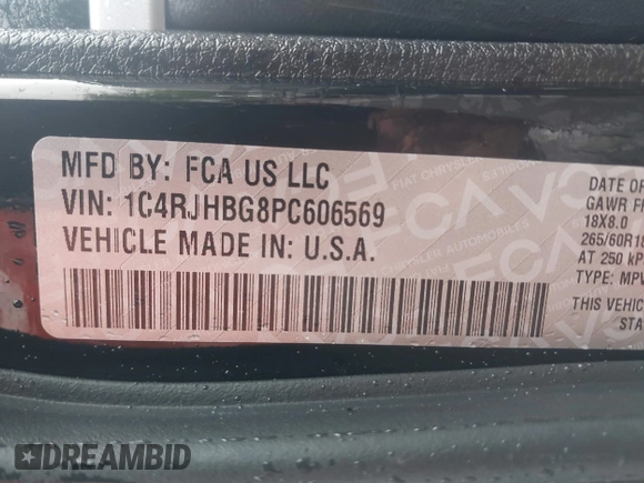 2023 Jeep Grand Cherokee Limited z VIN 1C4RJHBG8PC606569, wystawiony jako IAAI lot #42240268 z przebiegiem 32 892 mil mil oraz . Historia ofert i sprzedaży dostępna na DreamBid. Obrazek 9.