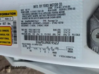 2019 Ford Fusion Hybrid SE with VIN 3FA6P0LU9KR195657, listed as a Copart auction lot 65602392 with 47,160 mi miles. Bid and sale history available at carsss.com. Image 10.