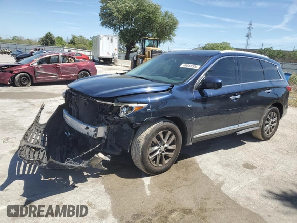 2015 Infiniti QX60 with VIN 5N1AL0MN3FC537434, listed as a Copart auction lot 49858355 with 155,181 mi miles and Salvage Title. Bid and sale history available at DreamBid. Image 1.