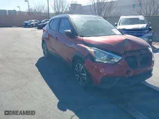 2018 Nissan Kicks S with VIN 3N1CP5CU2JL527436, listed as a IAAI auction lot 41481459 with 46,744 mi miles. Bid and sale history available at carsss.com. Image 1.