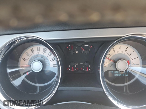 2011 Ford Mustang V6 with VIN 1ZVBP8AM9B5155900, listed as a Copart auction lot 50009795 with 81,051 mi miles and Salvage Title. Bid and sale history available at carsss.com. Image 9.