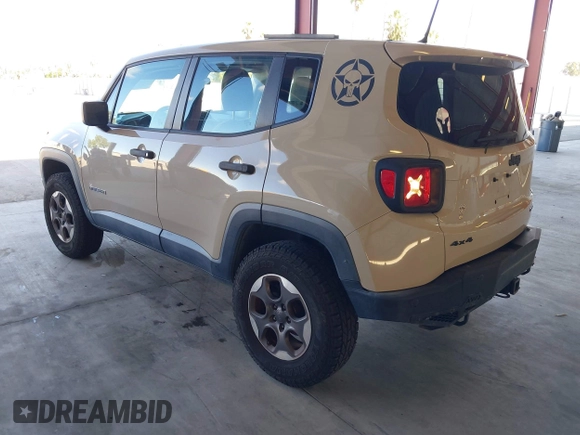 2015 Jeep Renegade Sport with VIN ZACCJBATXFPC19551, listed as a IAAI auction lot 41954192 with 141,192 mi miles and . Bid and sale history available at DreamBid. Image 3.
