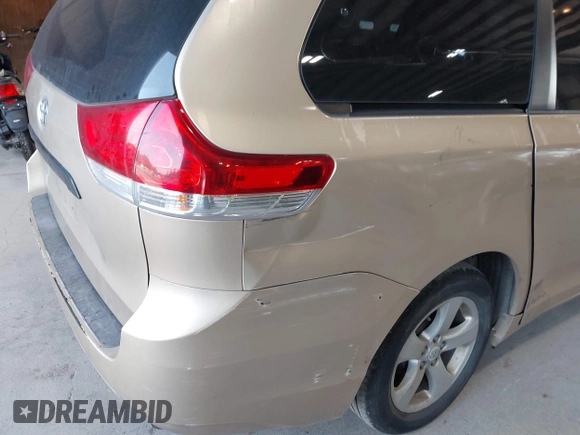 2012 Toyota Sienna with VIN 5TDZK3DC6CS258225, listed as a IAAI auction lot 42821817 with 377,789 mi miles and . Bid and sale history available at DreamBid. Image 17.