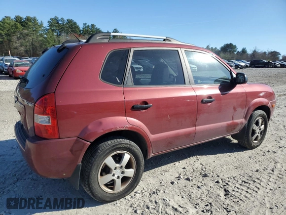 2007 Hyundai Tucson GLS with VIN KM8JM12BX7U563486, listed as a Copart auction lot 79578654 with 150,857 mi miles and Clean Title. Bid and sale history available at carsss.com. Image 3.