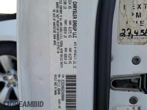 2012 Dodge Charger SE with VIN 2C3CDXBG2CH298060, listed as a Copart auction lot 44025974 with Not Provided miles and Salvage Title. Bid and sale history available at DreamBid. Image 13.