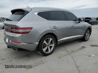 2021 Genesis GV80 with VIN KMUHCESC9MU064855, listed as a Copart auction lot 82593724 with 111,456 mi miles and Salvage title. Bid and sale history available at DreamBid. Image 3.