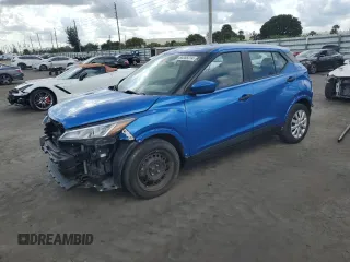 2022 Nissan Kicks S with VIN 3N1CP5BVXNL498820, listed as a Copart auction lot 86065314 with 38,609 mi miles and Salvage Title. Bid and sale history available at carsss.com. Image 1.