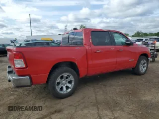 2020 Ram 1500 Big Horn with VIN 1C6SRFFT2LN126099, listed as a Copart auction lot 57753095 with 21,419 mi miles and Salvage title. Bid and sale history available at DreamBid. Image 3.
