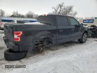 2019 Ford F-150 XL with VIN 1FTEW1E54KKE61689, listed as a Copart auction lot 87960225 with 94,355 mi miles and Salvage Title. Bid and sale history available at carsss.com. Image 3.