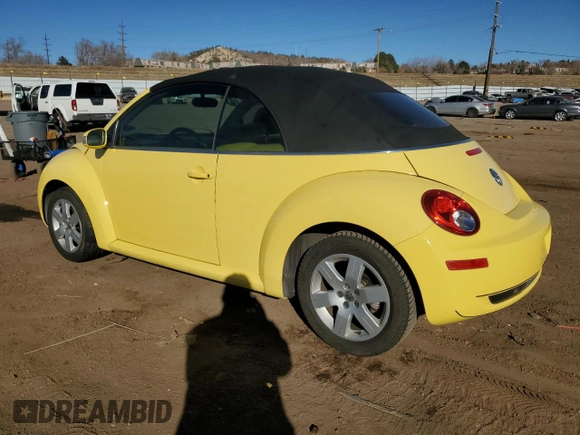 2007 Volkswagen Beetle with VIN 3VWPF31Y47M420531, listed as a Copart auction lot 87063014 with 55,736 mi miles and Salvage title. Bid and sale history available at DreamBid. Image 2.