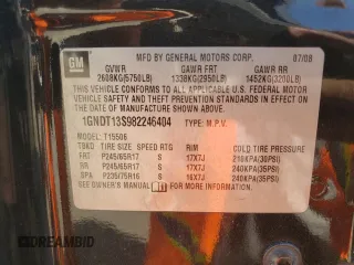 2008 Chevrolet TrailBlazer 1LT with VIN 1GNDT13S982246404, listed as a Copart auction lot 71012014 with 239,388 mi miles and Salvage Title. Bid and sale history available at DreamBid. Image 13.