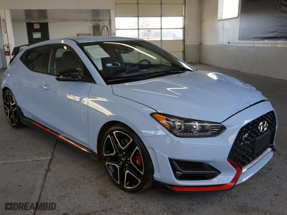 2021 Hyundai Veloster N with VIN KMHT36AH6MU009517, listed as a Copart auction lot 80048374 with 19,149 mi miles and Salvage Title. Bid and sale history available at carsss.com. Image 1.