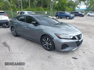 2020 Nissan Maxima SV with VIN 1N4AA6CV1LC377182, listed as a IAAI auction lot 41912923 with 122,728 mi miles and . Bid and sale history available at DreamBid. Image 1.