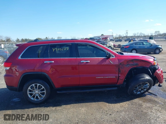 2014 Jeep Grand Cherokee Limited with VIN 1C4RJFBG3EC378918, listed as a IAAI auction lot 41903277 with 137,516 mi miles. Bid and sale history available at carsss.com. Image 13.