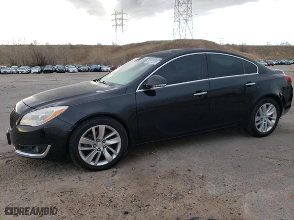 2014 Buick Regal Premium I with VIN 2G4GN5EX4E9282932, listed as a Copart auction lot 50827205 with 163,163 mi miles and Salvage Title. Bid and sale history available at carsss.com. Image 1.