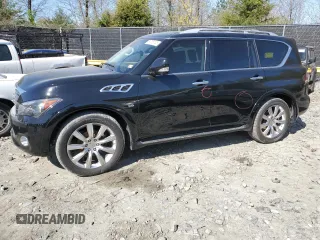 2014 Infiniti QX80 with VIN JN8AZ2NC8E9351805, listed as a Copart auction lot 51715735 with 130,943 mi miles and Salvage Title. Bid and sale history available at carsss.com. Image 1.