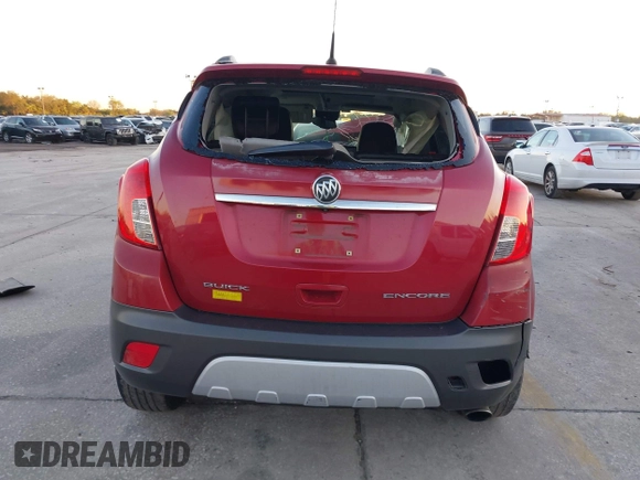 2013 Buick Encore Leather with VIN KL4CJCSB7DB090732, listed as a IAAI auction lot 41657369 with 135,692 mi miles. Bid and sale history available at carsss.com. Image 16.