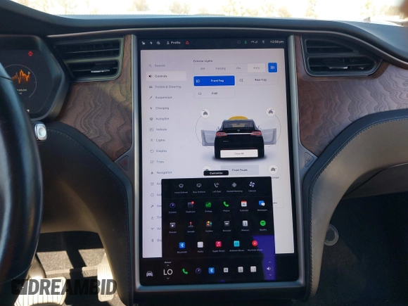 2019 Tesla Model X 75D with VIN 5YJXCDE2XKF161371, listed as a IAAI auction lot 41174741 with 34,979 mi miles. Bid and sale history available at carsss.com. Image 17.