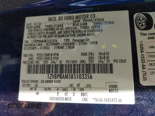 2011 Ford Mustang V6 с VIN 1ZVBP8AM5B5103356, выставлен на аукционе IAAI как лот 42281429 с пробегом 198 463 миль миль и . История ставок и продаж доступна на DreamBid. Изображение 9.