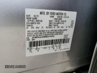 2021 Ford Edge SEL with VIN 2FMPK4J94MBA15436, listed as a Copart auction lot 48448995 with 98,486 mi miles and Salvage Title. Bid and sale history available at carsss.com. Image 13.