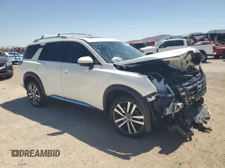 2023 Nissan Pathfinder Platinum with VIN 5N1DR3DH9PC211372, listed as a Copart auction lot 58107804 with 10,215 mi miles and Salvage title. Bid and sale history available at DreamBid. Image 4.