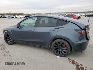 2022 Tesla Model Y Performance with VIN 7SAYGDEF4NF380863, listed as a Copart auction lot 45704715 with 42,600 mi miles and Salvage title. Bid and sale history available at DreamBid. Image 2.