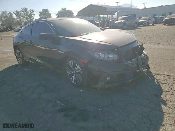 2018 Honda Civic Coupe EX-L with VIN 2HGFC3B71JH353102, listed as a Copart auction lot 74931964 with 136,649 mi miles and Salvage Title. Bid and sale history available at carsss.com. Image 10.