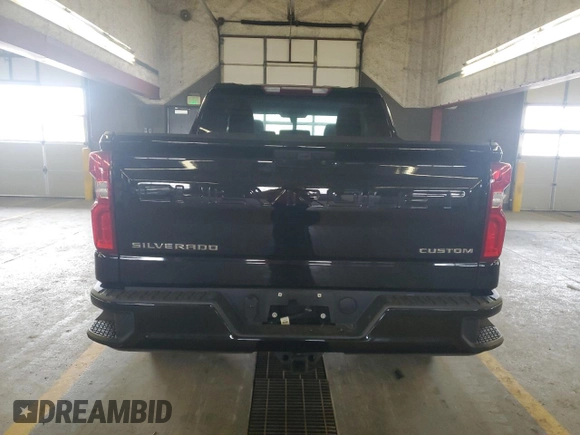 2021 Chevrolet Silverado 1500 Custom with VIN 1GCPYBEK3MZ120101, listed as a Copart auction lot 84403284 with 52,693 mi miles and Salvage Title. Bid and sale history available at DreamBid. Image 6.