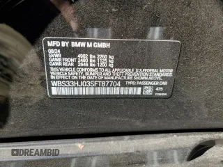 2025 BMW M3 Competition xDrive z VIN WBS33HJ03SFT87704, wystawiony jako Copart lot #77317434 z przebiegiem Nie podano mil oraz Szkoda całkowita • Salvage title. Historia ofert i sprzedaży dostępna na DreamBid. Obrazek 12.