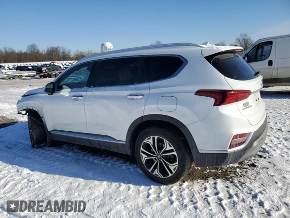 2020 Hyundai Santa Fe SEL with VIN 5NMS3CAA8LH299704, listed as a Copart auction lot 41842335 with 55,980 mi miles and Salvage Title. Bid and sale history available at carsss.com. Image 2.