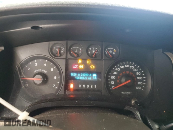 2010 Ford F-150 XL with VIN 1FTEX1CW0AFB44606, listed as a Copart auction lot 56570045 with 166,448 mi miles and Salvage title. Bid and sale history available at DreamBid. Image 9.