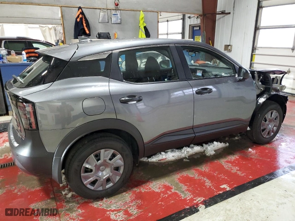 2025 Nissan Kicks S with VIN 3N8AP6BB1SL308564, listed as a Copart auction lot 83370014 with 520 mi miles and Salvage Title. Bid and sale history available at carsss.com. Image 3.